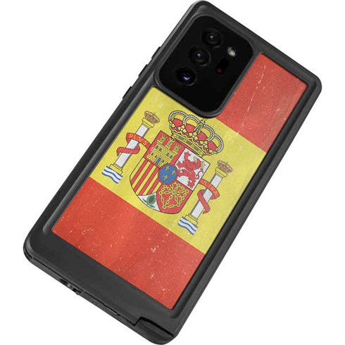 Spain Flag Distressed Galaxy Note20 Ultra 5G Waterproof Case